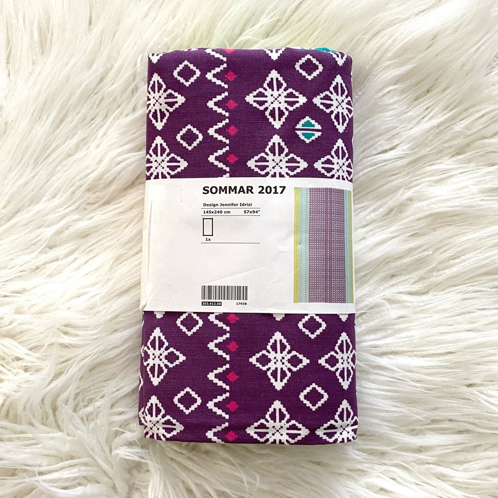 New IKEA Sommar 2017 Purple Like Green White Pink Teal Tablecloth 57x94